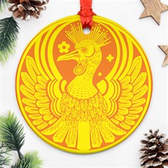 Phoenix Bird Legend Coin Fire Ornament (Round)