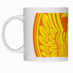 Phoenix Bird Legend Coin Fire White Mugs