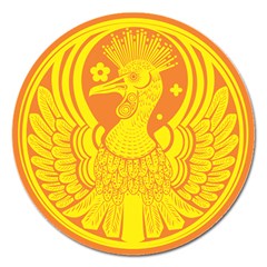 Phoenix Bird Legend Coin Fire Magnet 5  (Round)