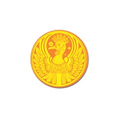 Phoenix Bird Legend Coin Fire Golf Ball Marker by Sudhe