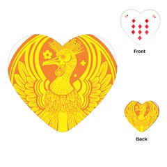 Phoenix Bird Legend Coin Fire Playing Cards Single Design (heart) by Sudhe