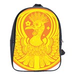 Phoenix Bird Legend Coin Fire School Bag (Large) Front