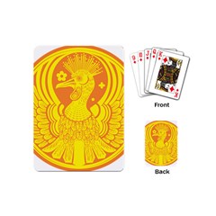 Phoenix Bird Legend Coin Fire Playing Cards Single Design (mini) by Sudhe