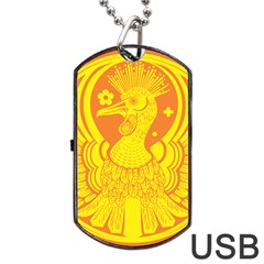 Phoenix Bird Legend Coin Fire Dog Tag Usb Flash (one Side) by Sudhe