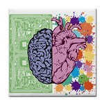 Brain Heart Balance Emotion Tile Coasters Front