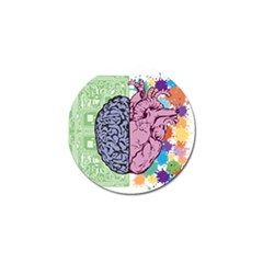 Brain Heart Balance Emotion Golf Ball Marker (4 Pack) by Sudhe