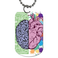 Brain Heart Balance Emotion Dog Tag (two Sides) by Sudhe