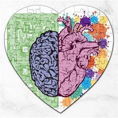 Brain Heart Balance Emotion Jigsaw Puzzle (heart) by Sudhe