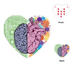 Brain Heart Balance Emotion Playing Cards Single Design (heart) by Sudhe