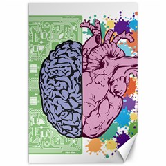 Brain Heart Balance Emotion Canvas 12  X 18  by Sudhe