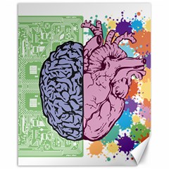 Brain Heart Balance Emotion Canvas 16  X 20  by Sudhe