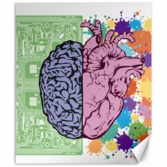 Brain Heart Balance Emotion Canvas 20  X 24  by Sudhe