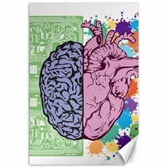 Brain Heart Balance Emotion Canvas 20  X 30  by Sudhe