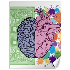 Brain Heart Balance Emotion Canvas 36  X 48  by Sudhe