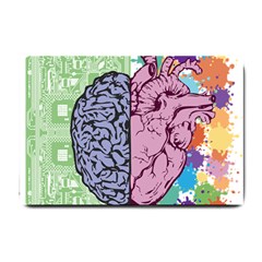 Brain Heart Balance Emotion Small Doormat  by Sudhe