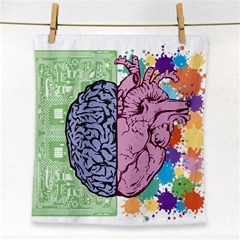 Brain Heart Balance Emotion Face Towel by Sudhe