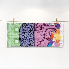 Brain Heart Balance Emotion Hand Towel by Sudhe