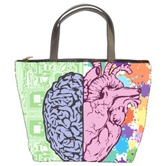 Brain Heart Balance Emotion Bucket Bag by Sudhe