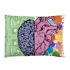 Brain Heart Balance Emotion Pillow Case by Sudhe