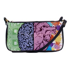 Brain Heart Balance Emotion Shoulder Clutch Bag by Sudhe