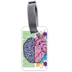 Brain Heart Balance Emotion Luggage Tag (one Side) by Sudhe