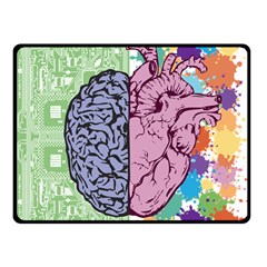 Brain Heart Balance Emotion Double Sided Fleece Blanket (small)  by Sudhe