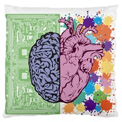 Brain Heart Balance Emotion Standard Flano Cushion Case (one Side) by Sudhe