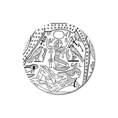 Egyptian Hieroglyphics History Seb Magnet 3  (round) by Sudhe