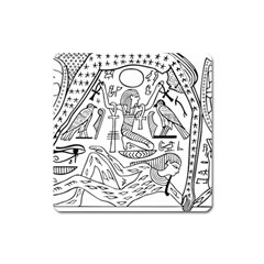 Egyptian Hieroglyphics History Seb Square Magnet by Sudhe