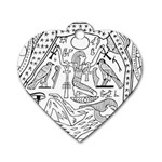 Egyptian Hieroglyphics History Seb Dog Tag Heart (Two Sides) Front