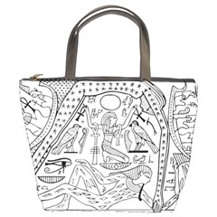 Egyptian Hieroglyphics History Seb Bucket Bag by Sudhe