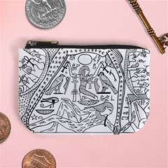 Egyptian Hieroglyphics History Seb Mini Coin Purse by Sudhe