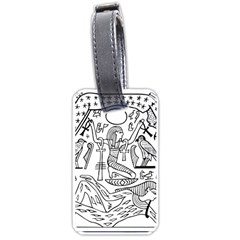 Egyptian Hieroglyphics History Seb Luggage Tag (one Side) by Sudhe