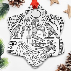 Egyptian Hieroglyphics History Seb Ornament (snowflake) by Sudhe