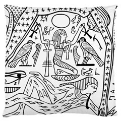 Egyptian Hieroglyphics History Seb Large Cushion Case (two Sides) by Sudhe