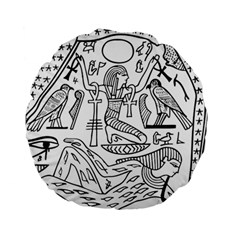 Egyptian Hieroglyphics History Seb Standard 15  Premium Round Cushions