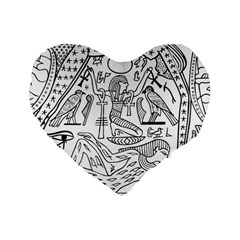 Egyptian Hieroglyphics History Seb Standard 16  Premium Flano Heart Shape Cushions by Sudhe