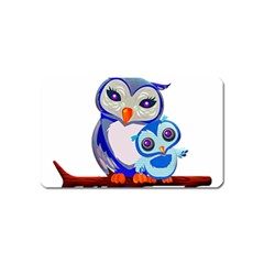 Owl Mother Owl Baby Owl Nature Magnet (name Card) by Sudhe