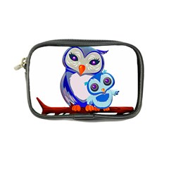 Owl Mother Owl Baby Owl Nature Coin Purse by Sudhe