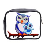 Owl Mother Owl Baby Owl Nature Mini Toiletries Bag (Two Sides) Back