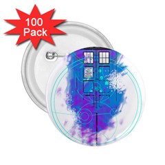 Tattoo Tardis Seventh Doctor Doctor 2 25  Buttons (100 Pack)  by Sudhe