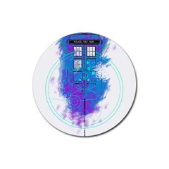 Tattoo Tardis Seventh Doctor Doctor Rubber Round Coaster (4 Pack)  by Sudhe