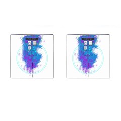 Tattoo Tardis Seventh Doctor Doctor Cufflinks (square) by Sudhe