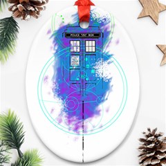 Tattoo Tardis Seventh Doctor Doctor Oval Ornament (two Sides) by Sudhe