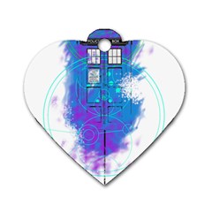 Tattoo Tardis Seventh Doctor Doctor Dog Tag Heart (two Sides) by Sudhe