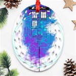 Tattoo Tardis Seventh Doctor Doctor Ornament (Oval Filigree) Front