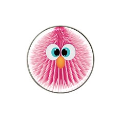 Bird Fluffy Animal Cute Feather Pink Hat Clip Ball Marker by Sudhe