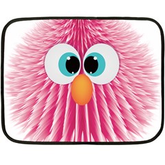 Bird Fluffy Animal Cute Feather Pink Double Sided Fleece Blanket (mini)  by Sudhe