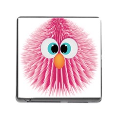 Bird Fluffy Animal Cute Feather Pink Memory Card Reader (square 5 Slot) by Sudhe