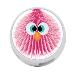 Bird Fluffy Animal Cute Feather Pink 4-port Usb Hub (one Side) by Sudhe